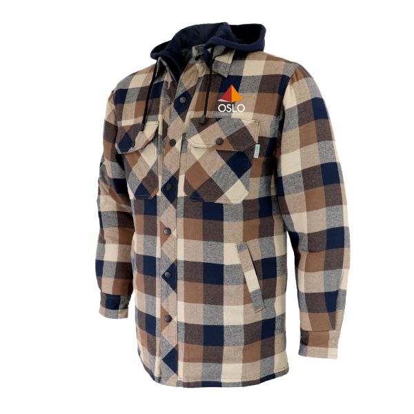 Image de Chemise de flanelle doublée avec capuchon - 630DCF